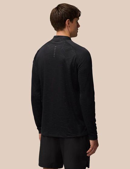 Castore Aop 1/4 Zip Longsleeve Top - Black/Gunmetalimage2- The Sports Edit