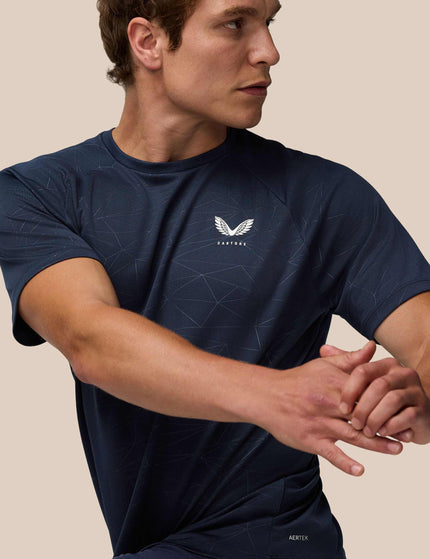 Castore Aop Short Sleeve T-Shirt - Midnight Navy/Whiteimage3- The Sports Edit