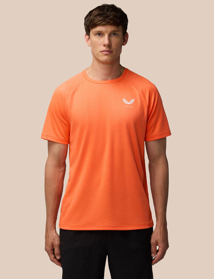 Castore Aop Short Sleeve T-Shirt - Bright Orange/Mid Greyimage1- The Sports Edit