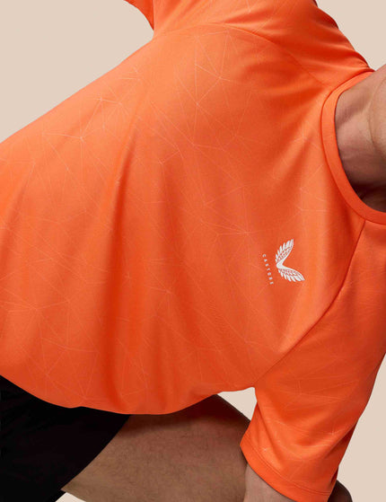 Castore Aop Short Sleeve T-Shirt - Bright Orange/Mid Greyimage5- The Sports Edit
