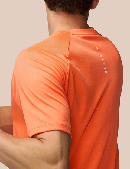Castore Aop Short Sleeve T-Shirt - Bright Orange/Mid Greyimage6- The Sports Edit