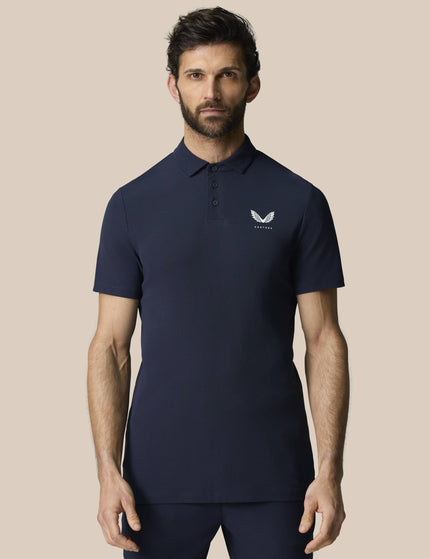 Castore Club Essential Short Sleeve Polo - Midnight Navy/Whiteimage1- The Sports Edit