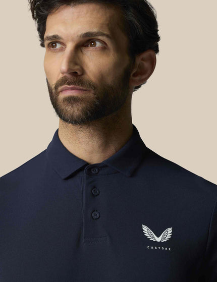 Castore Club Essential Short Sleeve Polo - Midnight Navy/Whiteimage3- The Sports Edit