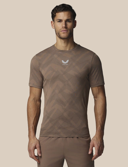 Castore Apex Engineered Short Sleeve T-Shirt - Deep Taupeimages1- The Sports Edit