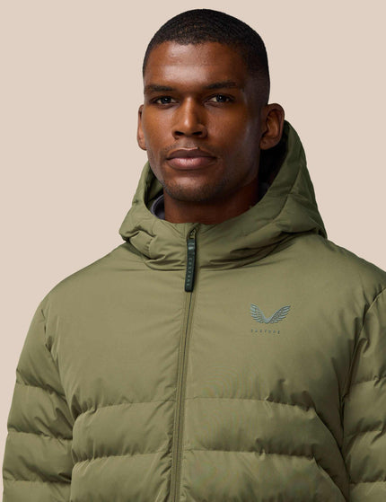 Castore Essential Lightweight Wadded Jacket - Ivy Green/Gunmetalimage3- The Sports Edit