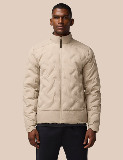 Castore Lightweight Wadded Zip Jacket - Mushroom/Blackimage1- The Sports Edit