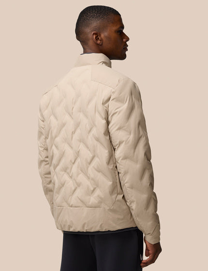 Castore Lightweight Wadded Zip Jacket - Mushroom/Blackimage2- The Sports Edit