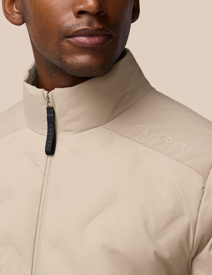 Castore Lightweight Wadded Zip Jacket - Mushroom/Blackimage6- The Sports Edit