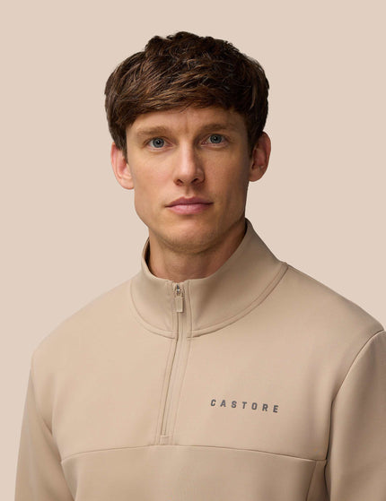 Castore Scuba 1/4 Zip - Mushroom/Gunmetalimage3- The Sports Edit