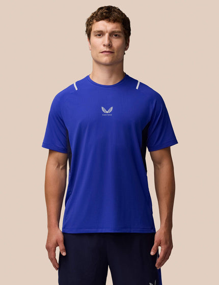 Castore Short Sleeve T-Shirt - Azure Blue/Midnight Navy/Silver Reflectiveimages1- The Sports Edit
