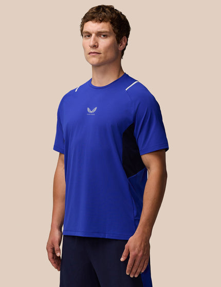 Castore Short Sleeve T-Shirt - Azure Blue/Midnight Navy/Silver Reflectiveimages4- The Sports Edit