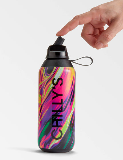 Chilly's Series 2 Flip Water Bottle 500ml - Cosmic Nebulaimage2- The Sports Edit