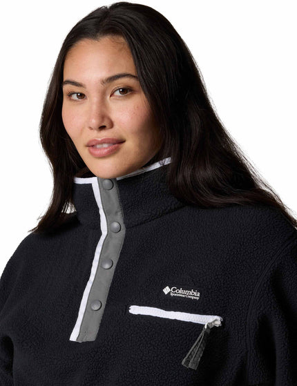 Columbia Helvetia II Cropped Sherpa Half Snap Fleece - Blackimage2- The Sports Edit