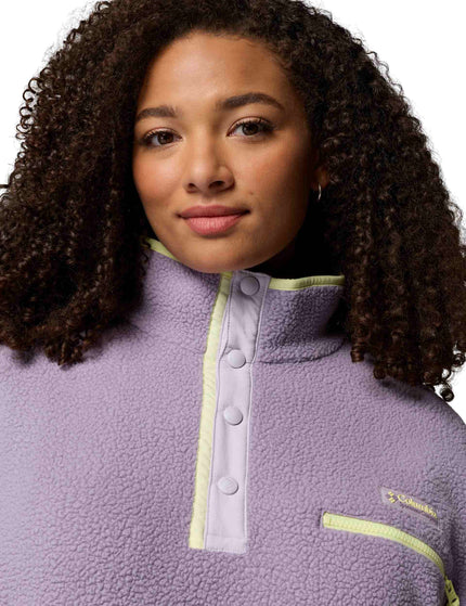 Columbia Helvetia II Cropped Sherpa Half Snap Fleece - Shale Purpleimages3- The Sports Edit