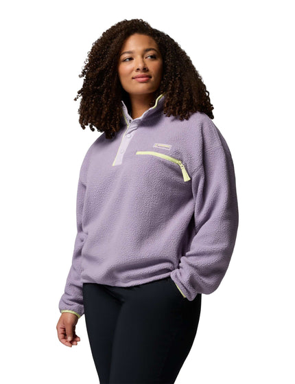 Columbia Helvetia II Cropped Sherpa Half Snap Fleece - Shale Purpleimages5- The Sports Edit
