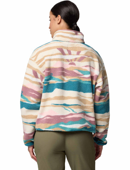Columbia Helvetia II Cropped Sherpa Half Snap Printed Fleece - River Blue Rogue Valleyimage2- The Sports Edit