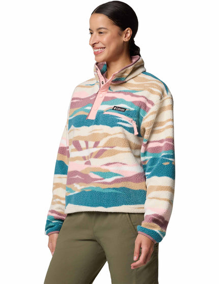 Columbia Helvetia II Cropped Sherpa Half Snap Printed Fleece - River Blue Rogue Valleyimage5- The Sports Edit