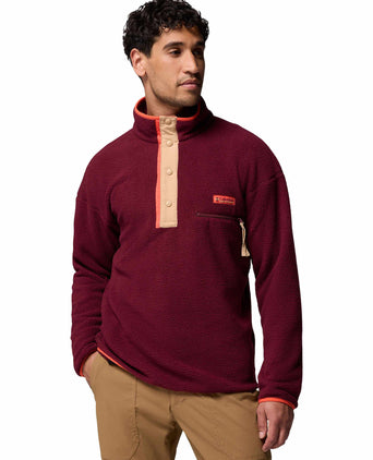 Helvetia 1/2 Snap Fleece - Rich Wine
