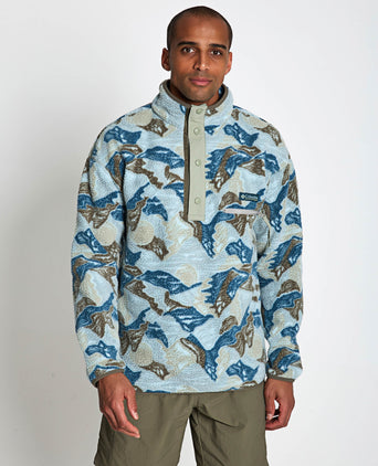 Helvetia II Printed Half Snap Fleece - Safari Sunscapes