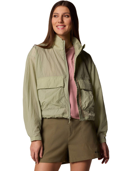 Columbia Paracutie Cropped Cargo Windbreaker - Safariimage1- The Sports Edit
