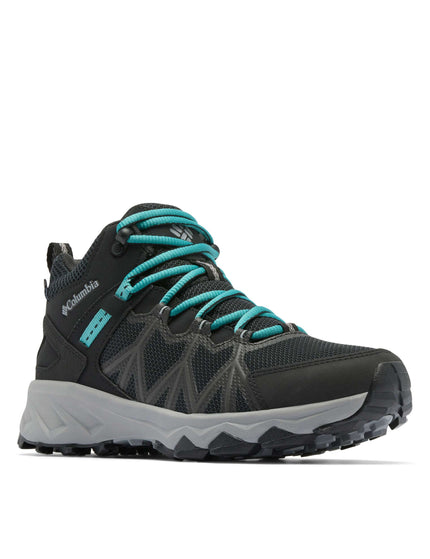 Columbia Peakfreak II Mid Outdry Hiking Shoe - Black/Tealimage2- The Sports Edit