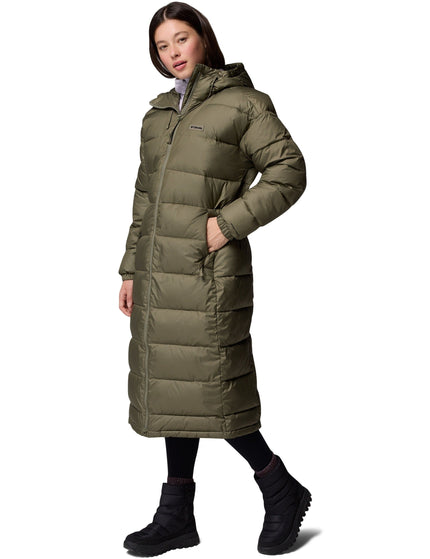 Columbia Pike Lake III Long Hooded Puffer Jacket - Stone Greenimage6- The Sports Edit