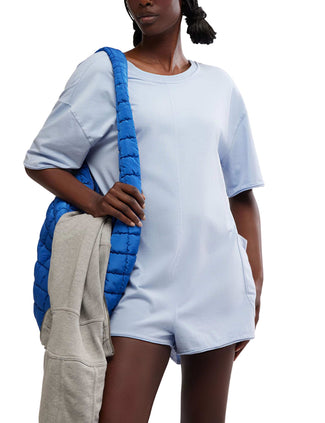 Hot Shot Tee Romper - Steel