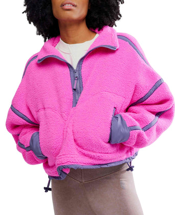 Mountain High 1/2 Zip Fleece - Fuchsia Flirt