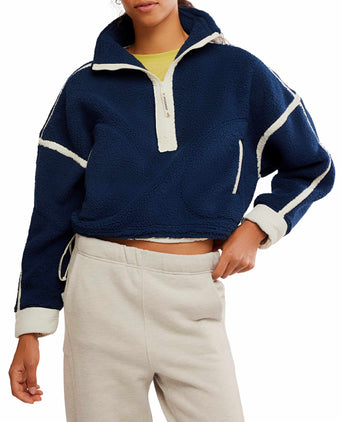 Mountain High 1/2 Zip Fleece - Navy Combo