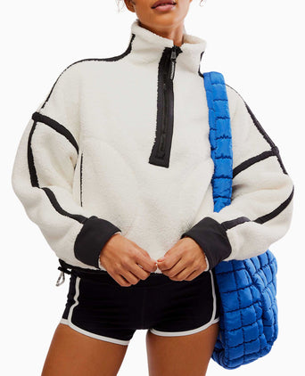 Mountain High 1/2 Zip Fleece - White Combo