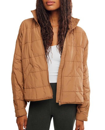Pippa Packable Puffer Jacket - Twig