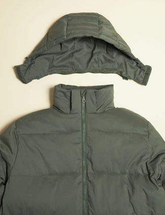 Long Puffer Jacket - Thyme