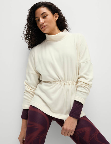 Goodmove Cotton Rich Brushed Funnel Neck Sweatshirt - Ivoryimage1- The Sports Edit
