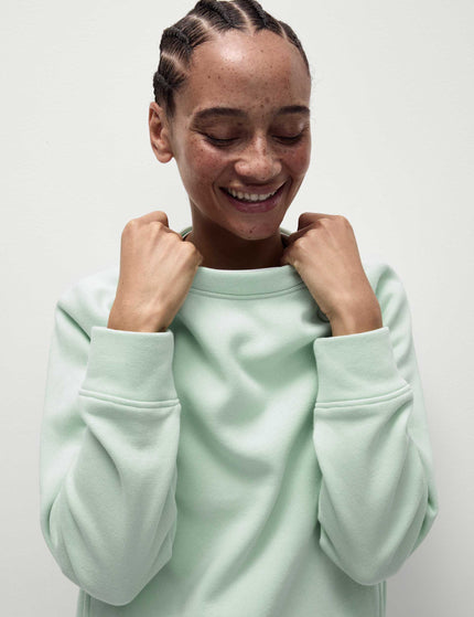 Goodmove Cotton Rich Crew Neck Sweatshirt - Light Greenimage3- The Sports Edit