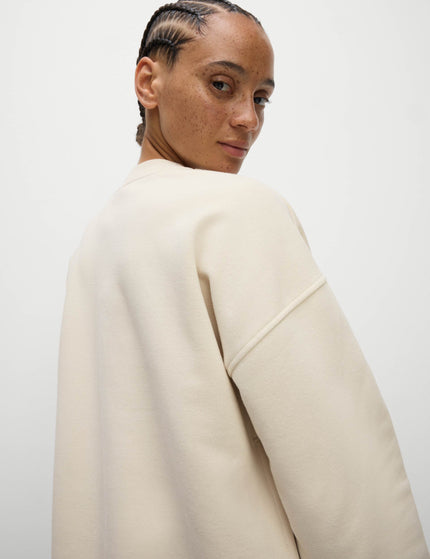 Goodmove Cotton Rich Mesh Panel Relaxed Sweatshirt - Ivoryimage5- The Sports Edit