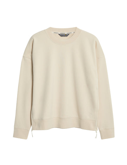 Goodmove Cotton Rich Mesh Panel Relaxed Sweatshirt - Ivoryimage8- The Sports Edit