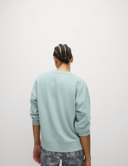 Goodmove Cotton Rich Mesh Panel Relaxed Sweatshirt - Light Mintimage2- The Sports Edit
