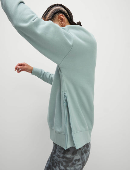 Goodmove Cotton Rich Mesh Panel Relaxed Sweatshirt - Light Mintimage3- The Sports Edit