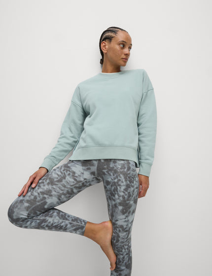 Goodmove Cotton Rich Mesh Panel Relaxed Sweatshirt - Light Mintimage6- The Sports Edit