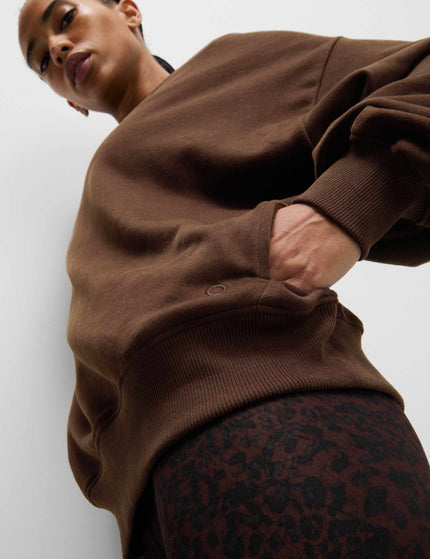 Goodmove Cotton Rich Oversized Sweatshirt - Dark Chocolateimage1- The Sports Edit