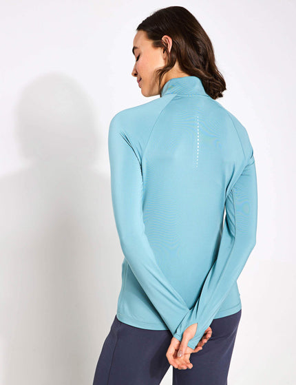 Goodmove Funnel Neck Half Zip Running Top - Blueimage2- The Sports Edit