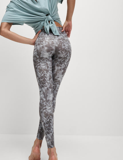 Goodmove Go Balance Printed Wrap Waist Yoga Leggings - Grey Miximage2- The Sports Edit