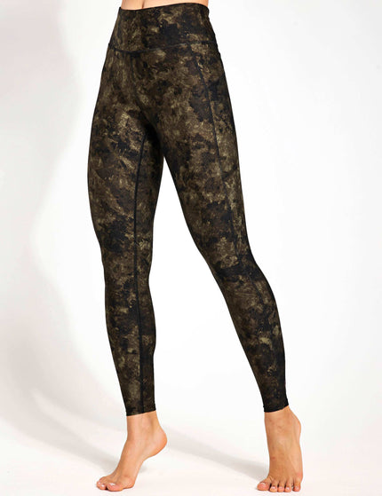 Goodmove Go Balance Printed Wrap Waist Yoga Leggings - Sage Miximages1- The Sports Edit