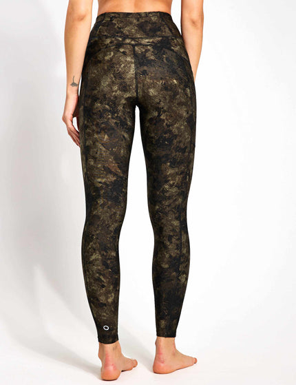 Goodmove Go Balance Printed Wrap Waist Yoga Leggings - Sage Miximages2- The Sports Edit