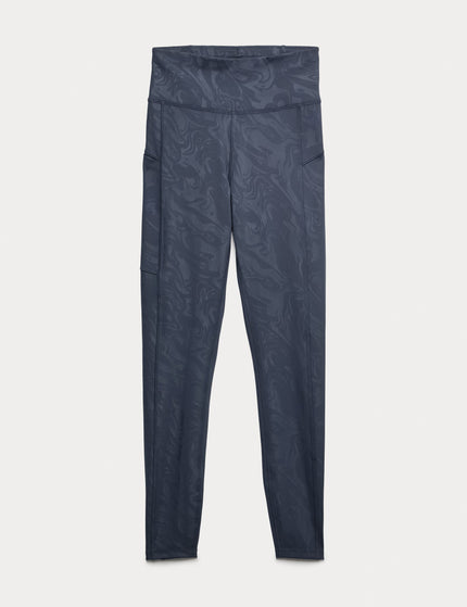 Goodmove Go Move Cool Comfort Embossed High Waisted Gym Leggings - Nightshadeimages5- The Sports Edit