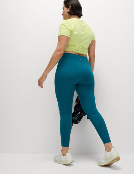 Goodmove Go Train Laser Cut Gym Leggings - Dark Turquoiseimage4- The Sports Edit