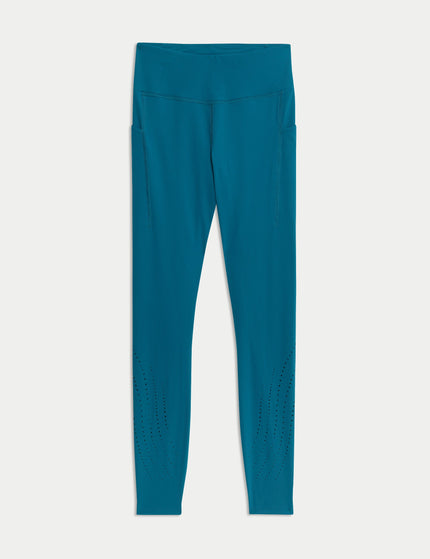Goodmove Go Train Laser Cut Gym Leggings - Dark Turquoiseimage6- The Sports Edit