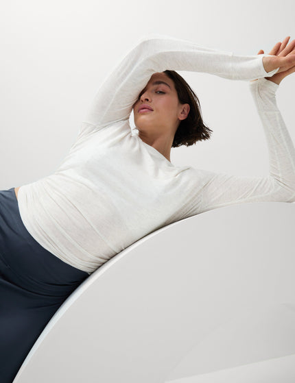 Goodmove Merinotec Crew Neck Walking Top - Ivoryimage5- The Sports Edit