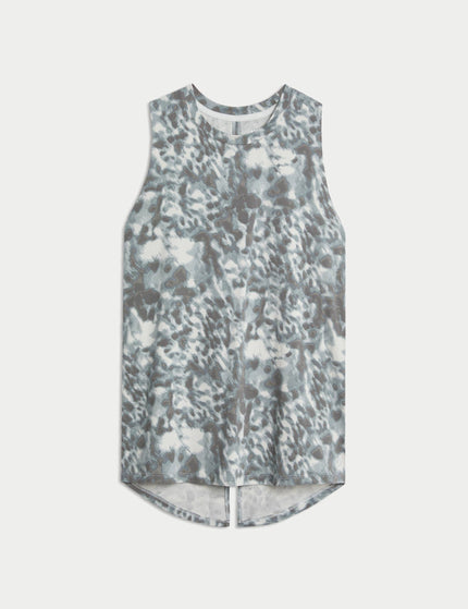 Goodmove Modal Blend Printed Tie Back Relaxed Vest Top - Grey Miximage6- The Sports Edit