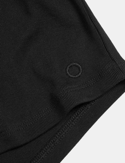 Goodmove Modal Rich Ribbed Relaxed High Waisted Yoga Shorts - Blackimage5- The Sports Edit